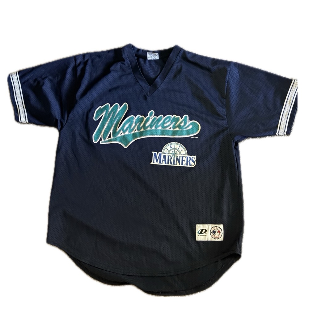 RARE VINTAGE 2000 MLB Seattle Mariners GENUINE DYNASTY JERSEY Size XL